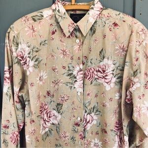 Vintage Rose Print Blouse, Vintage Charter Club